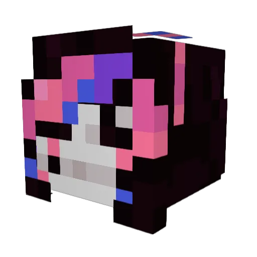 nagibekss Minecraft avatar head, 3D render