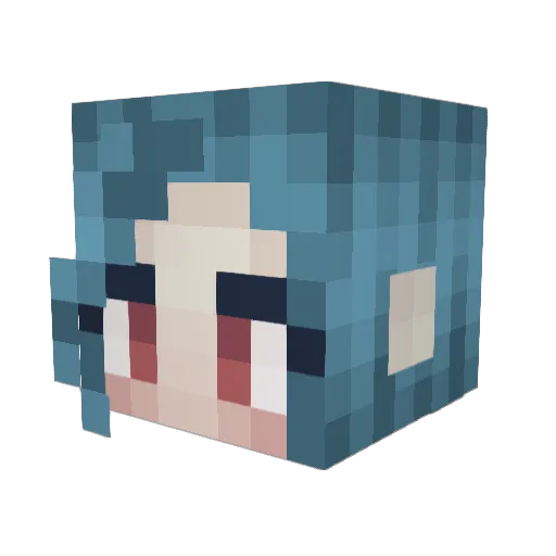 nagicha Minecraft avatar head, 3D render
