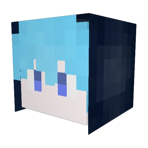 naginayd Minecraft avatar head, 3D render