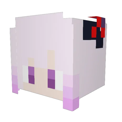 nagirap Minecraft avatar head, 3D render