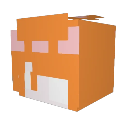 nago3256 Minecraft avatar head, 3D render