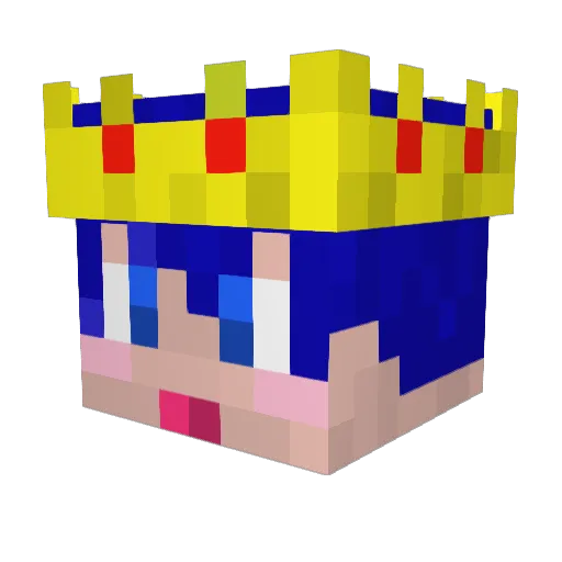 nagu_minecraft Minecraft avatar head, 3D render