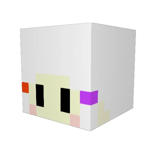 nagumonn Minecraft avatar head, 3D render