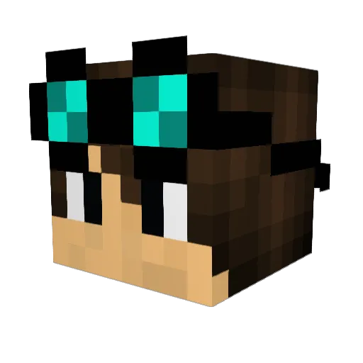 nagydude Minecraft avatar head, 3D render
