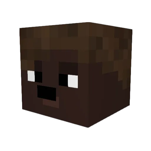 nagyher Minecraft avatar head, 3D render