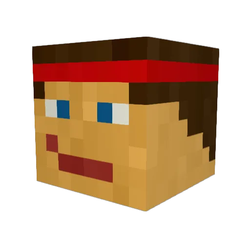 naharder Minecraft avatar head, 3D render