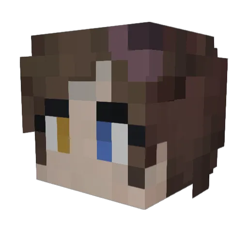 nahida147 Minecraft avatar head, 3D render