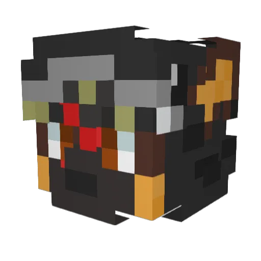 nahkoda Minecraft avatar head, 3D render