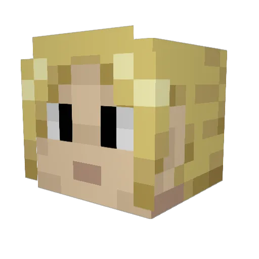 nahplz Minecraft avatar head, 3D render