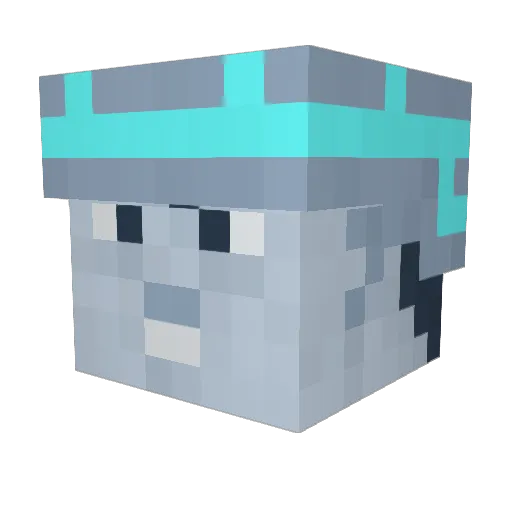 nahrix Minecraft avatar head, 3D render