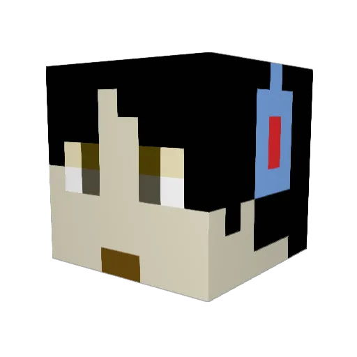 nahugamer05 Minecraft avatar head, 3D render
