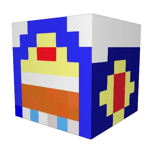 naibuleuse Minecraft avatar head, 3D render