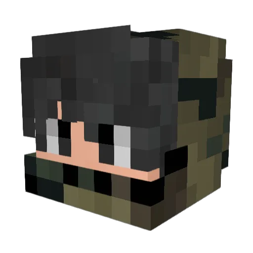 naiher Minecraft avatar head, 3D render