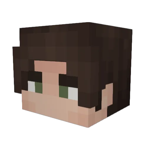 naijla Minecraft avatar head, 3D render
