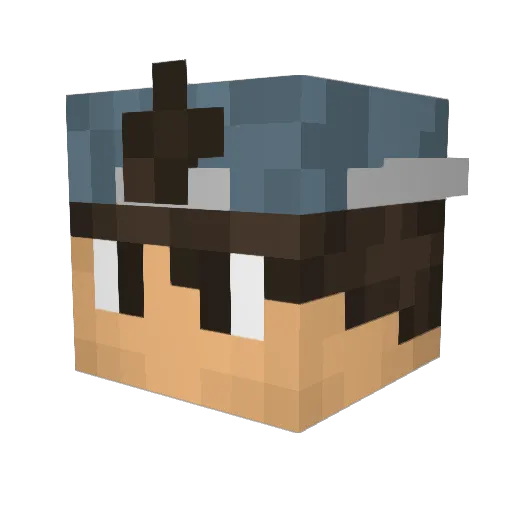naik Minecraft avatar head, 3D render