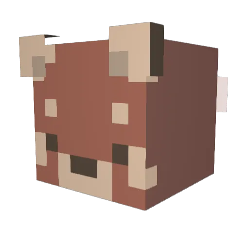nainaiyo Minecraft avatar head, 3D render