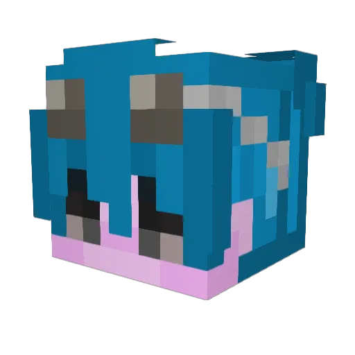 nainti Minecraft avatar head, 3D render