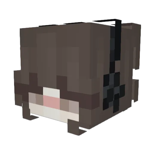 naioro Minecraft avatar head, 3D render