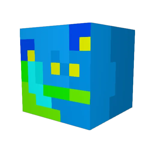 naituowo Minecraft avatar head, 3D render