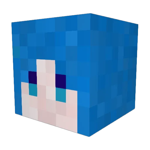 naiwanliu Minecraft avatar head, 3D render