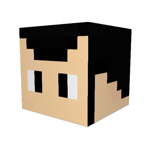 najataro Minecraft avatar head, 3D render