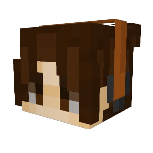 najdgg Minecraft avatar head, 3D render