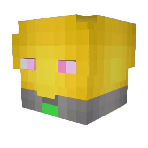 najocu Minecraft avatar head, 3D render