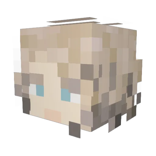 najtik Minecraft avatar head, 3D render