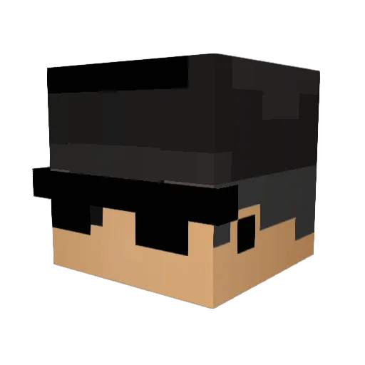 nakX Minecraft avatar head, 3D render