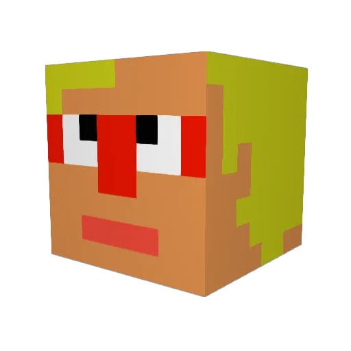 naka4266 Minecraft avatar head, 3D render