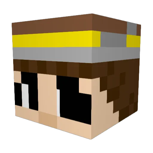 nakainu Minecraft avatar head, 3D render
