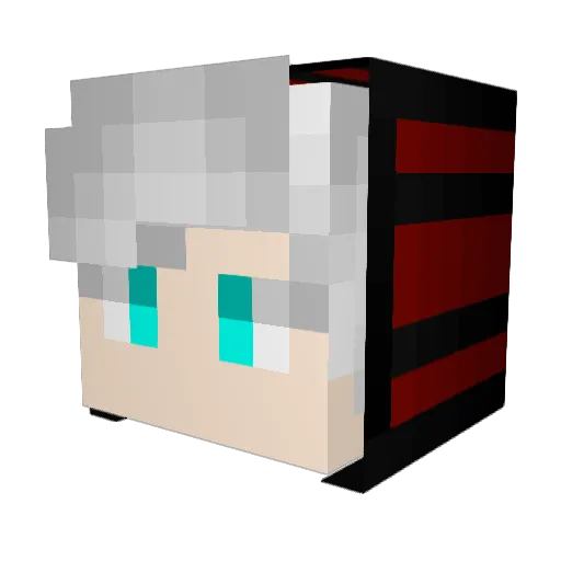 nakaj Minecraft avatar head, 3D render