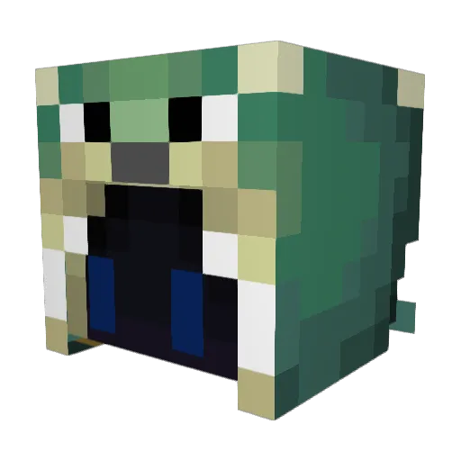 nakakorik Minecraft avatar head, 3D render