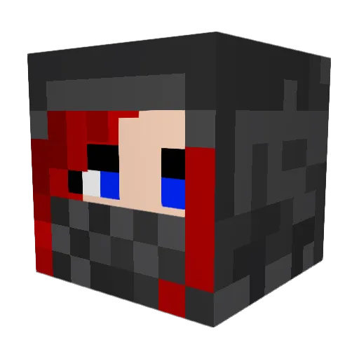 nakaran Minecraft avatar head, 3D render
