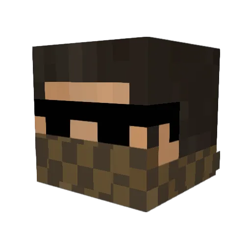 nakato90 Minecraft avatar head, 3D render
