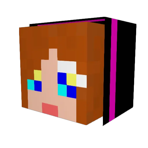 nakatto Minecraft avatar head, 3D render