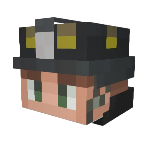nakedfruit Minecraft avatar head, 3D render