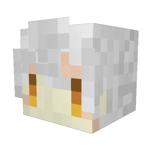 naki7 Minecraft avatar head, 3D render