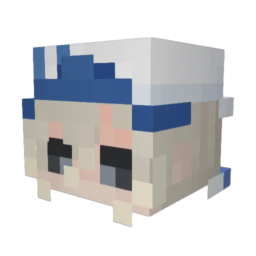 nakimushiii Minecraft avatar head, 3D render