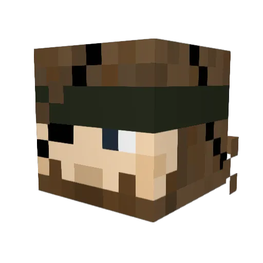 nakki124 Minecraft avatar head, 3D render