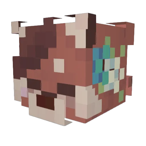 nakkimukii Minecraft avatar head, 3D render