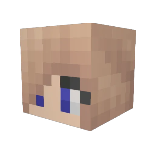 nakoro_1 Minecraft avatar head, 3D render