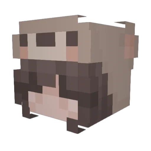 nakusoup Minecraft avatar head, 3D render