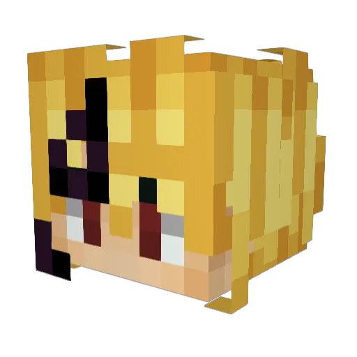 nalaxyy Minecraft avatar head, 3D render