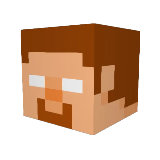 nalber2017b Minecraft avatar head, 3D render