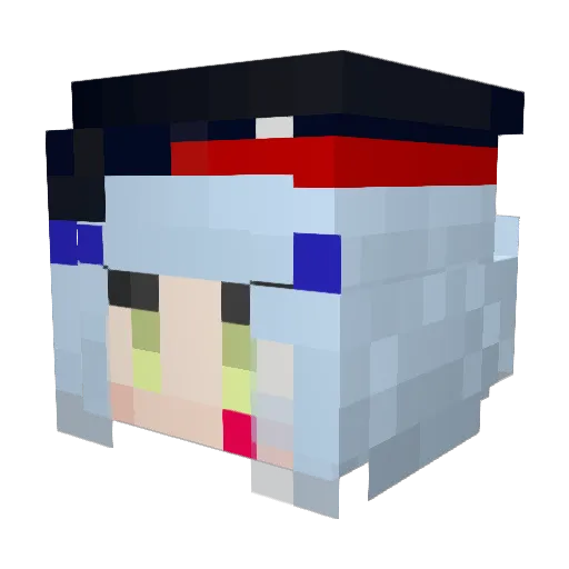 nalcamy Minecraft avatar head, 3D render