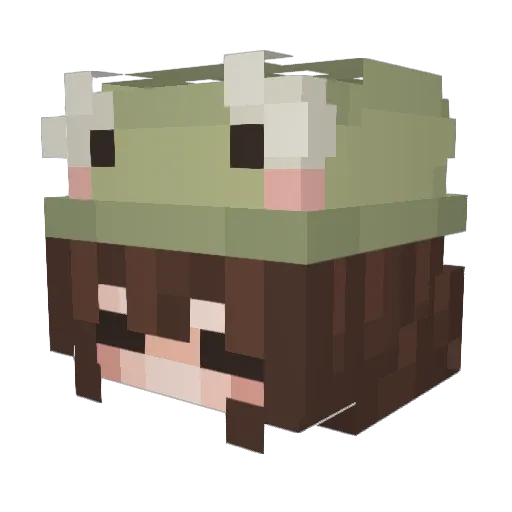 nalettee Minecraft avatar head, 3D render