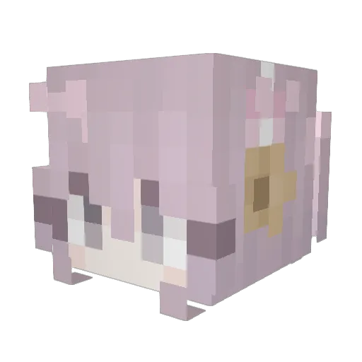 nalise Minecraft avatar head, 3D render