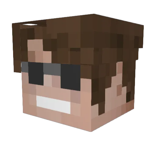 naljen Minecraft avatar head, 3D render
