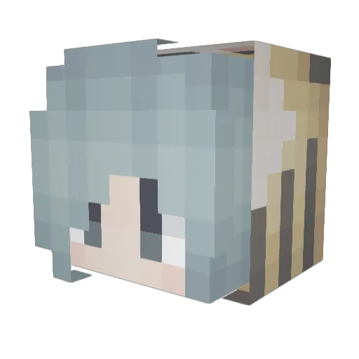 naluh Minecraft avatar head, 3D render
